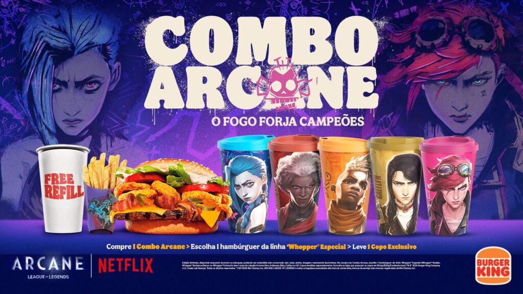 Burger King e Riot Games trazem "Arcane" para os fãs de "League of Legends"