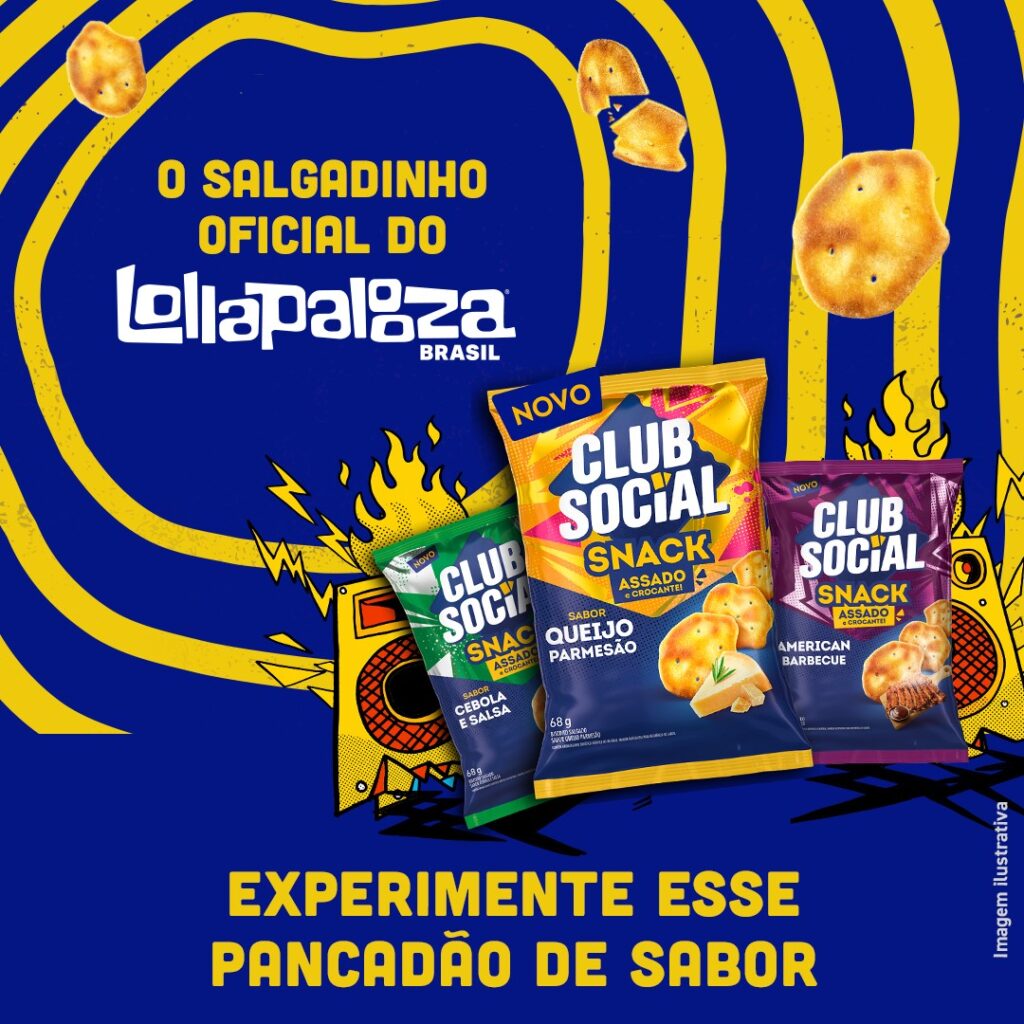 Club Social Snack retorna ao Lollapalooza Brasil com pancadão de sabor e experiências imersivas