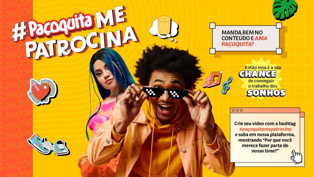 "Paçoquita Me Patrocina": marca lança campanha com premiação para fãs criativos