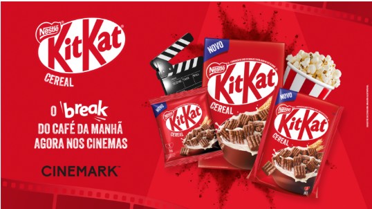 KitKat Cereal leva vídeos do TikTok às salas Cinemark em campanha inédita