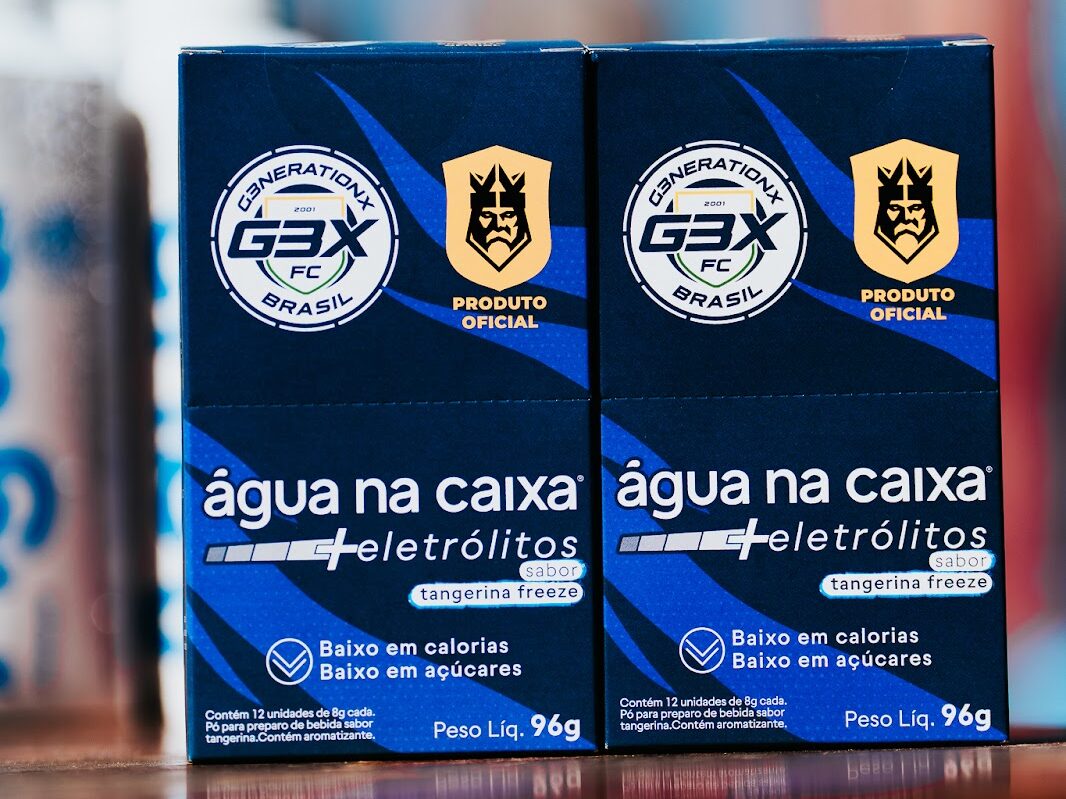 Água na Caixa lança isotônico com Gaules e G3X FC com 10x mais eletrólitos