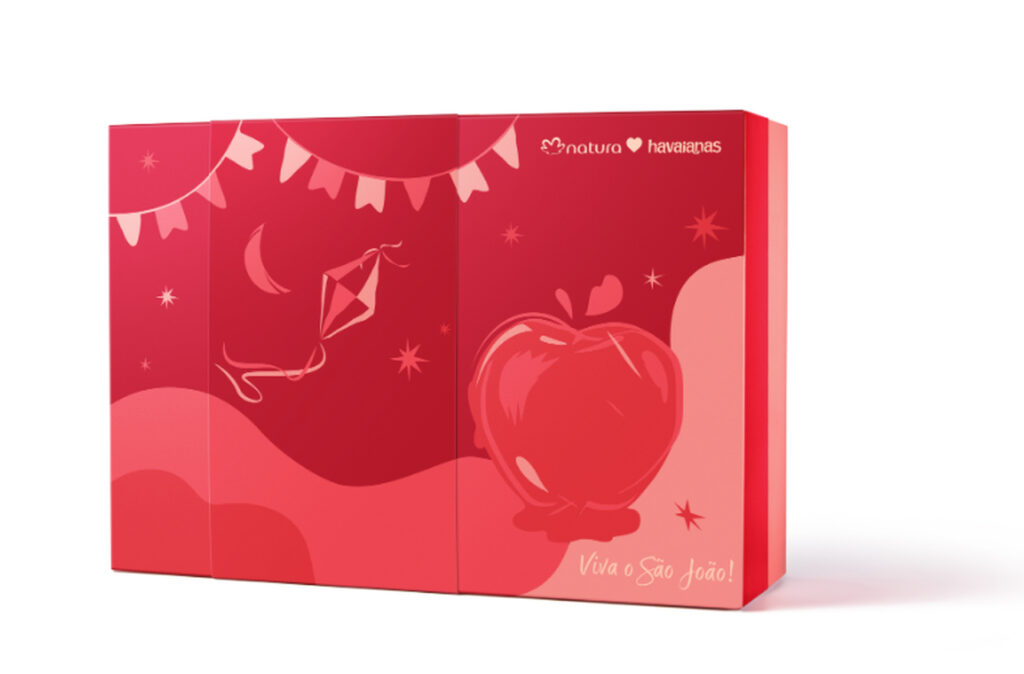 Natura Tododia e Havaianas lançam kit de São João com fragrância inspirada na maçã do amor