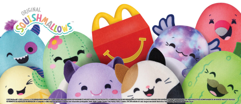 Pelúcias de Squishmallows chegam ao McLanche Feliz em edição exclusiva