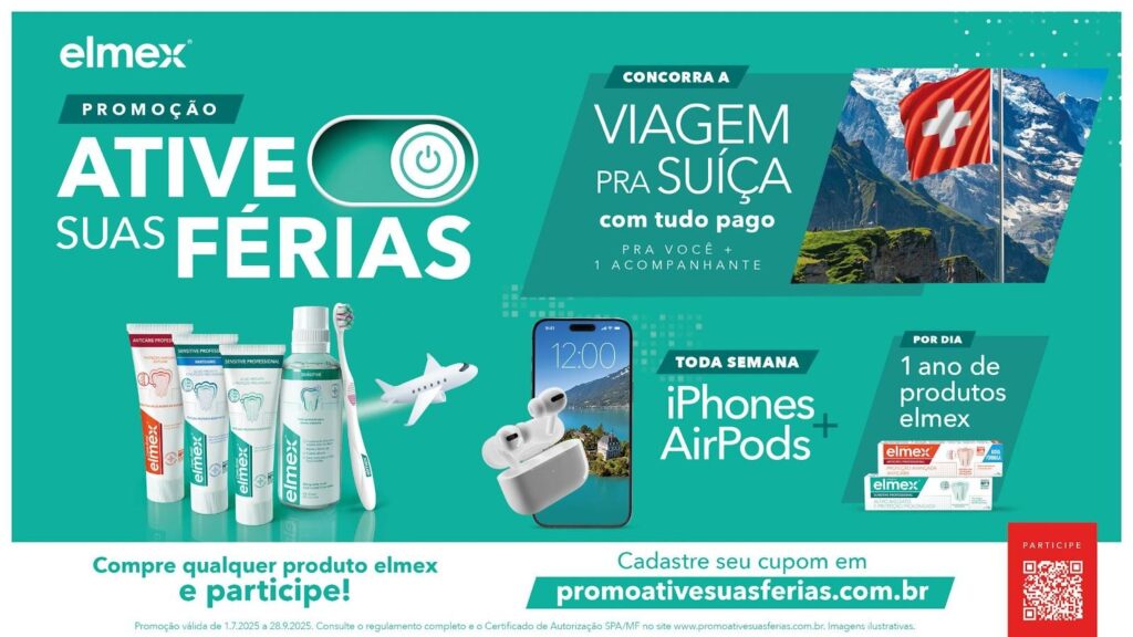 Elmex lança nova edição da promoção Ative Suas Férias com viagem para a Suíça
