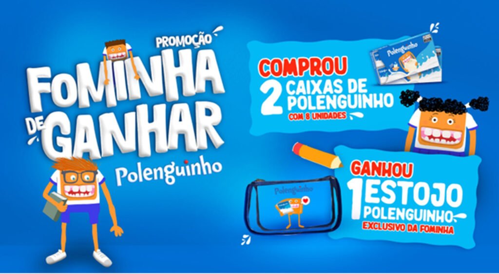 Polenguinho ativa campanha com estojo da Fominha em supermercados selecionados