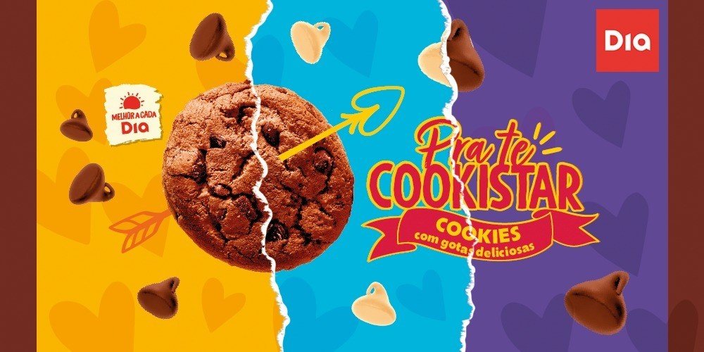 Dia Supermercados lança cookie “Pra te Cookistar” em três sabores