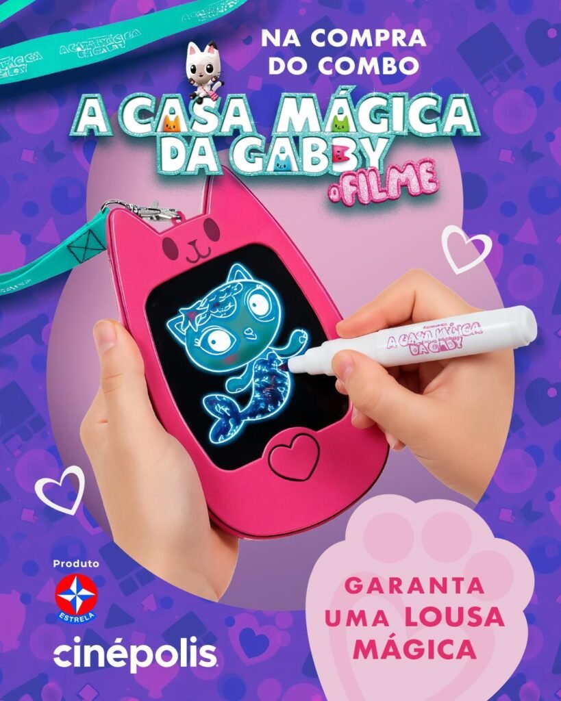 Combo de A Casa Mágica da Gabby chega à Cinépolis com brinquedo temático