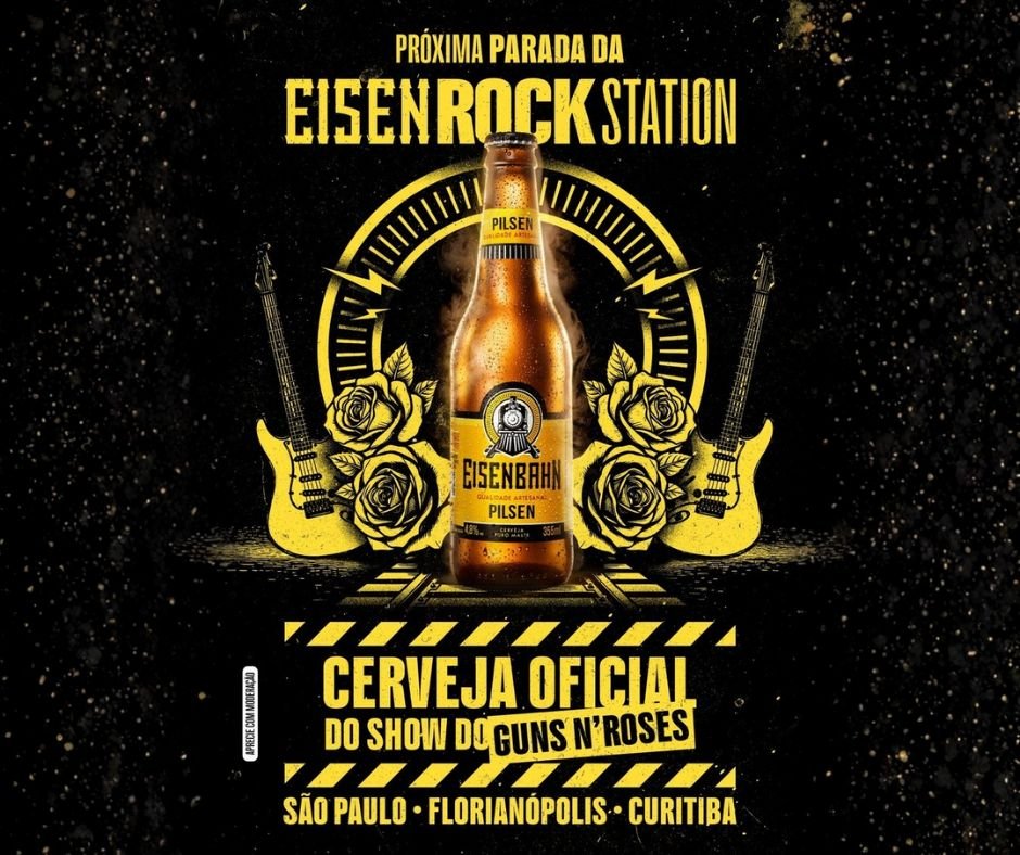Eisenbahn patrocina turnê do Guns N’ Roses e show de Di Ferrero em São Paulo