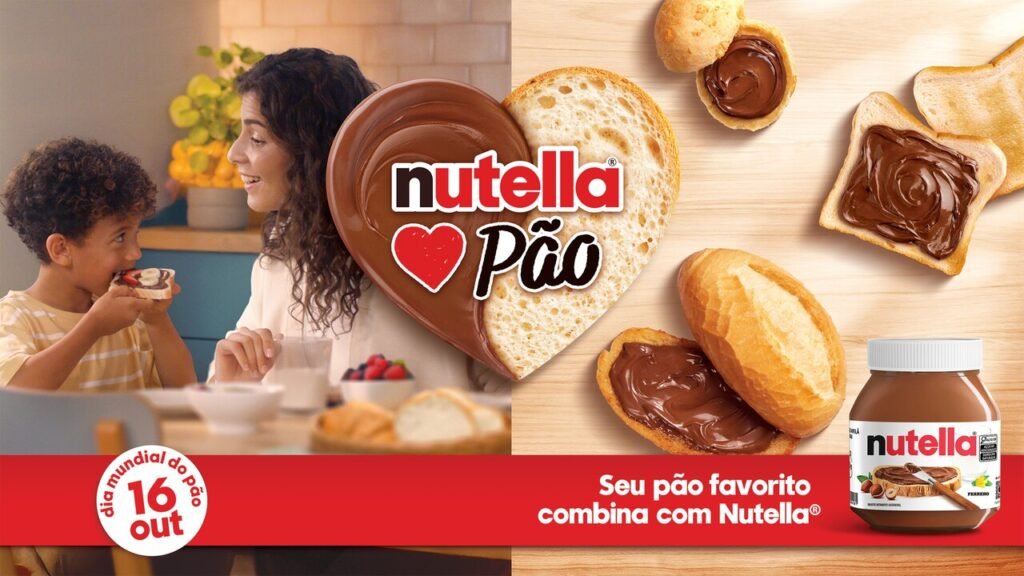 Nutella reforça vínculo com o café da manhã em nova edição da campanha “Nutella Ama Pão”