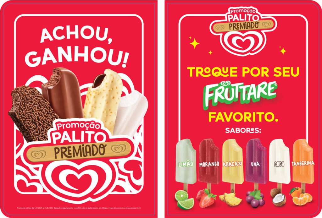 Kibon relança "Palito Premiado" com novos sabores e expansão nacional