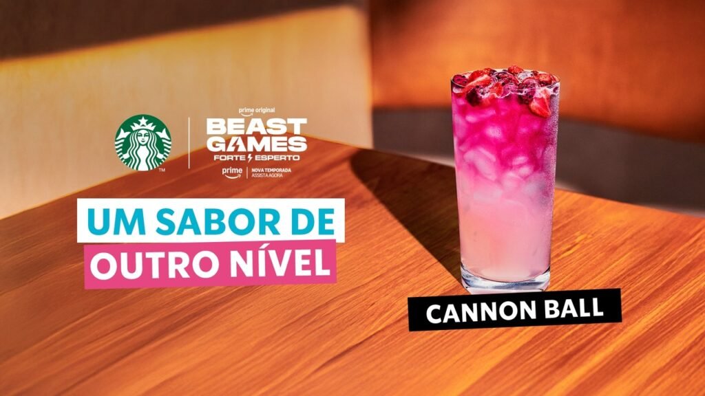 Starbucks e MrBeast lançam bebida Cannon Ball no Brasil