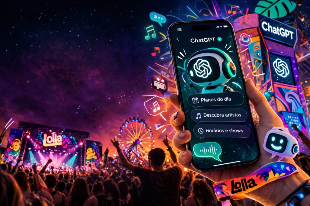 OpenAI leva ChatGPT ao Lollapalooza Brasil 2026 como assistente oficial do público