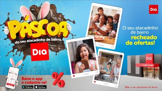 Dia Supermercados investe em ofertas e opções acessíveis para a Páscoa