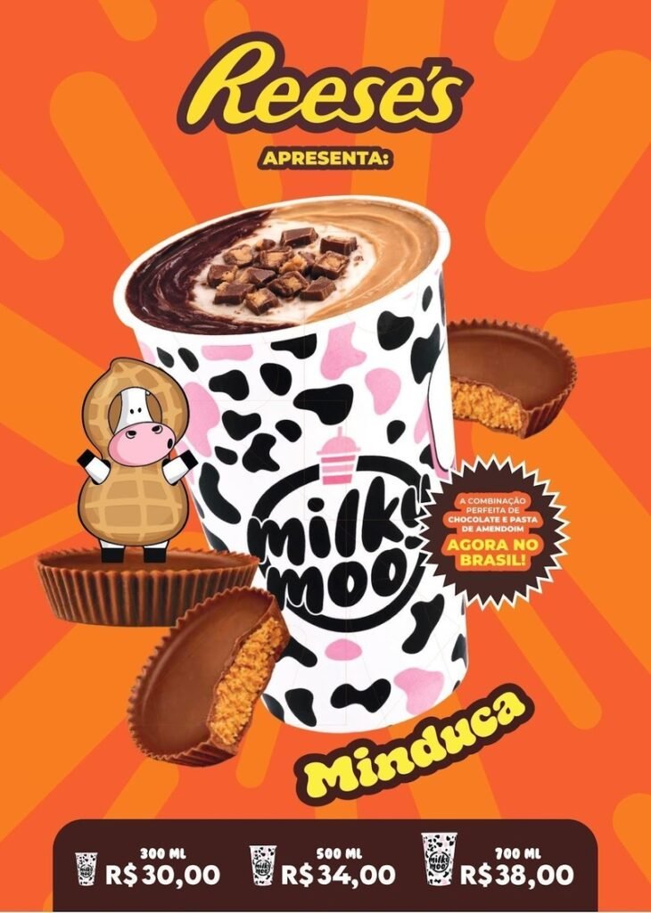 Reese’s e Milky Moo lançam milkshake exclusivo no Brasil