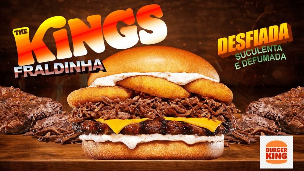Com King Fraldinha, Burger King reforça linha de sanduíches premium