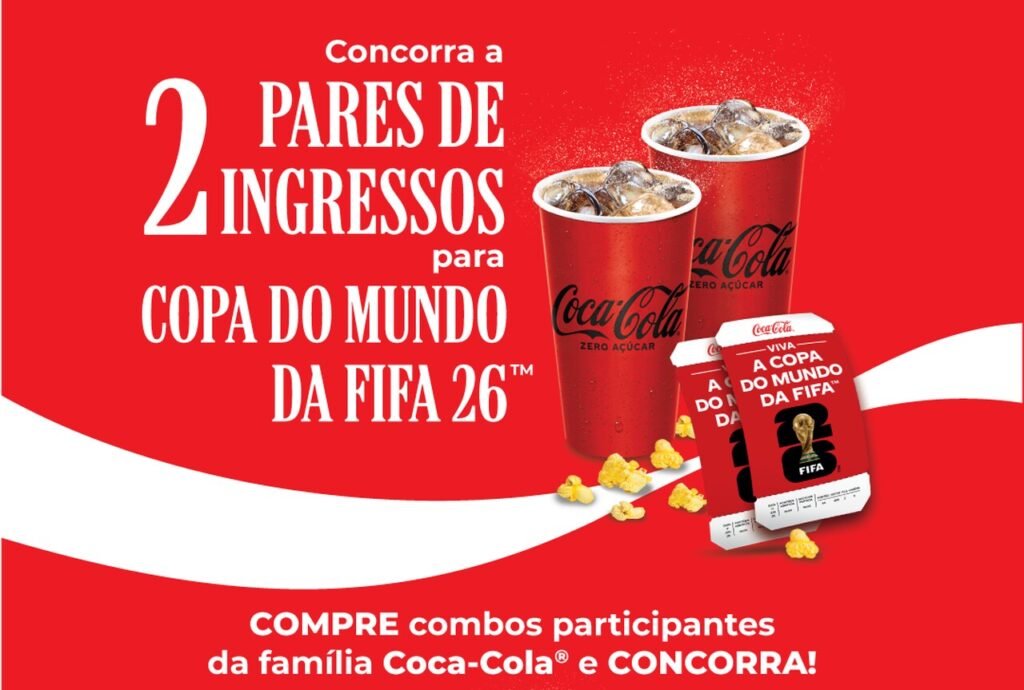 Cinépolis e Coca-Cola lançam promoção com ingressos para a Copa do Mundo 2026