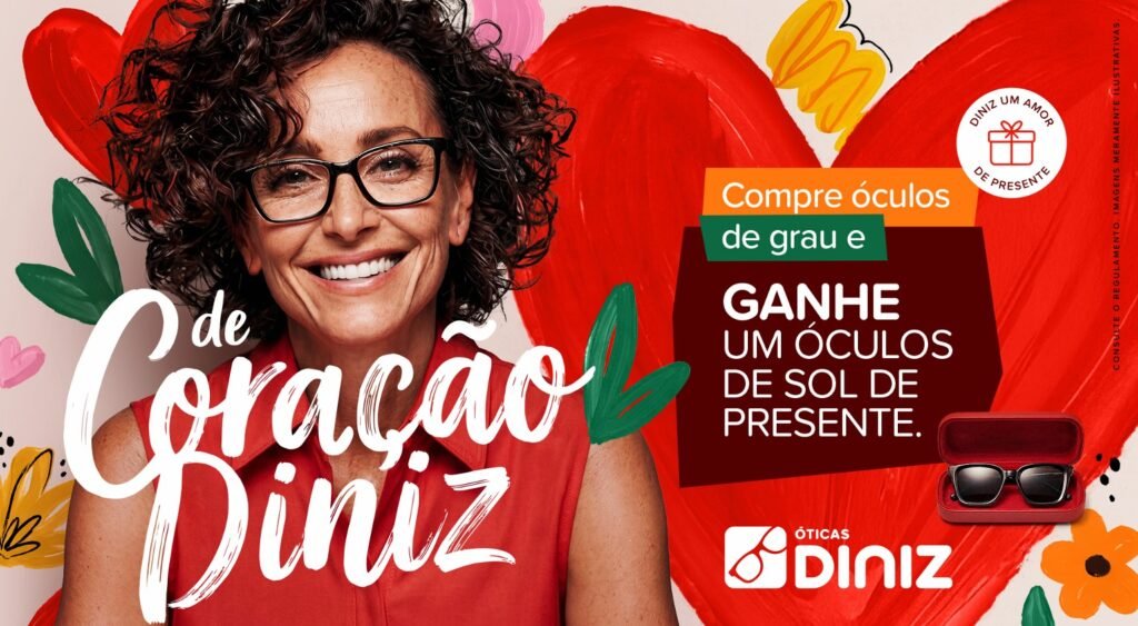 Óticas Diniz lança campanha de Dia das Mães com ação promocional