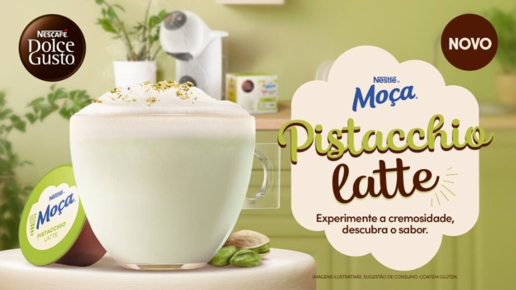 Nescafé Dolce Gusto lança cápsula de Moça Pistachio Latte no Brasil