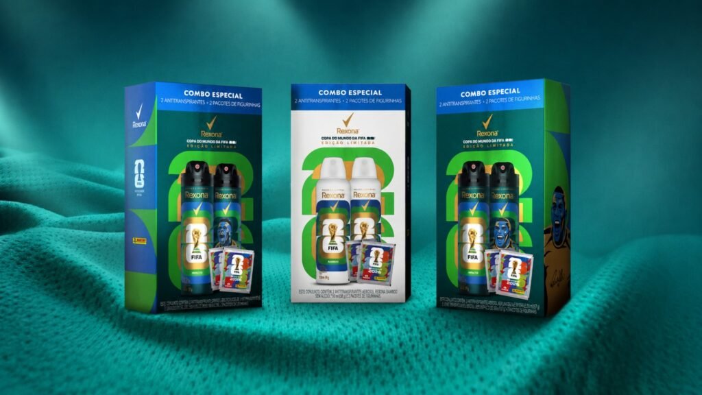 Rexona lança combo com figurinhas da Panini para a Copa do Mundo 2026