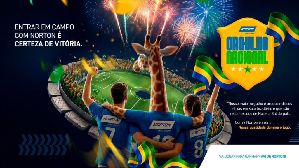 Norton lança campanha Orgulho Nacional inspirada na paixão dos brasileiros pelo futebol