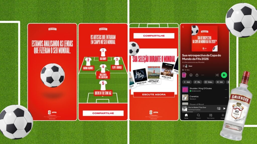 Smirnoff e Spotify lançam playlist personalizada inspirada na Copa do Mundo 2026