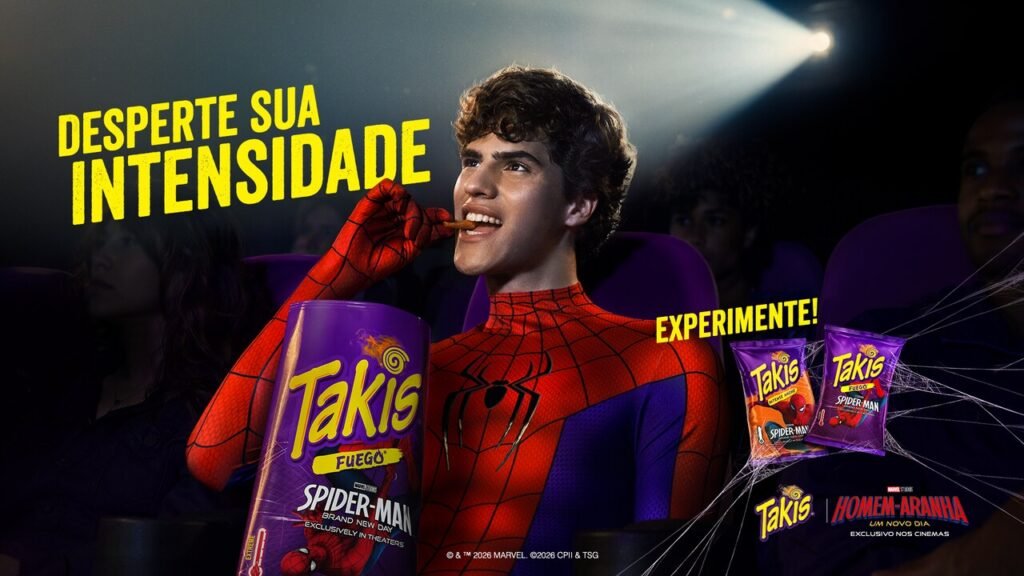 Takis lança edição limitada inspirada em "Homem-Aranha: Um Novo Dia"