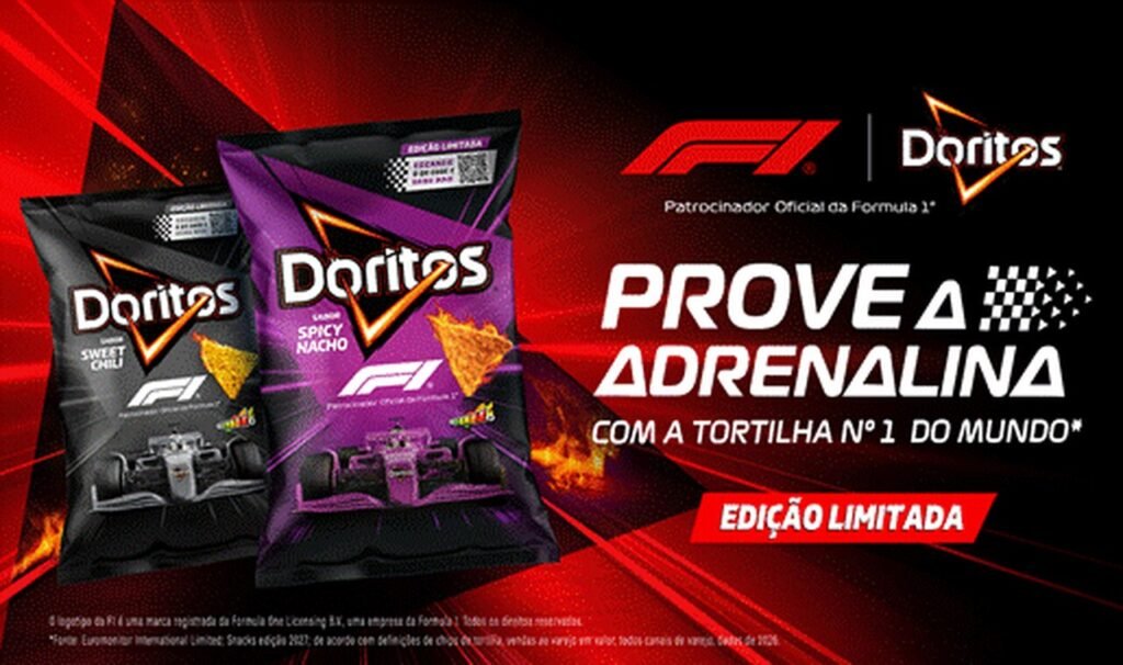 Doritos lança Spicy Nacho em edição limitada inspirada na Fórmula 1