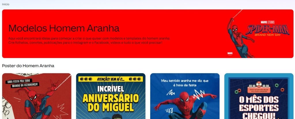 Canva lança coleção oficial de "Homem-Aranha: Um Novo Dia" com mais de 160 templates