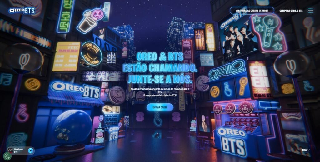Fãs brasileiros podem enviar mensagens ao BTS em campanha global de Oreo