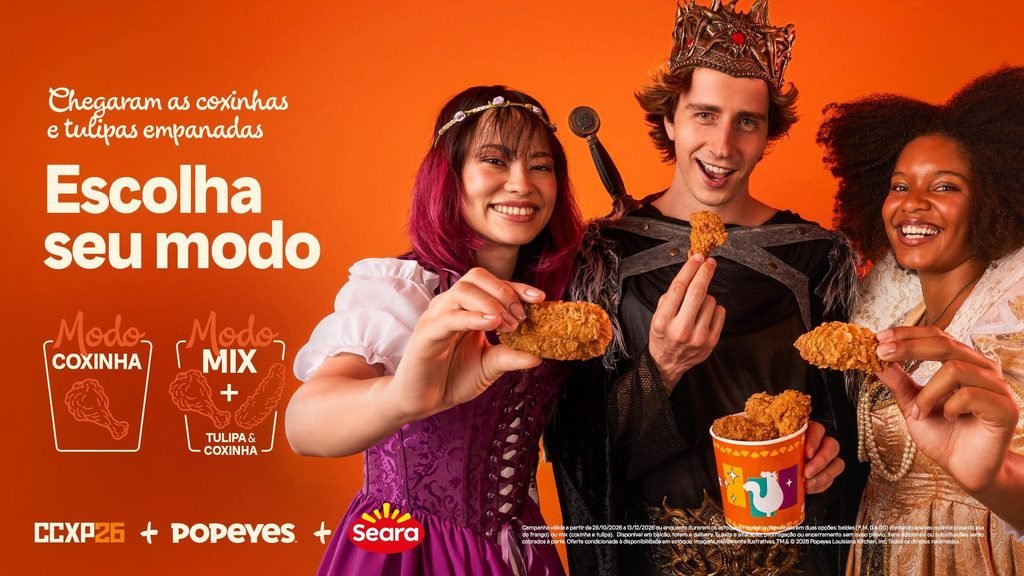 Popeyes e CCXP lançam novidade geek com coxinha e tulipa de frango